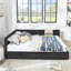 Grand lit capitonné avec rangement capitonné, cadre de canapé-lit avec dossier et accoudoirs confortables, grand lit pour chambre à coucher, salon, velours, noir-966484671-966484667
