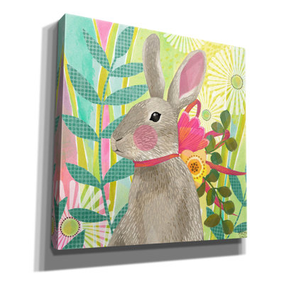 'Easter Bunny'  by Michal Loren Art Canvas Wall Art, 26" x 26"