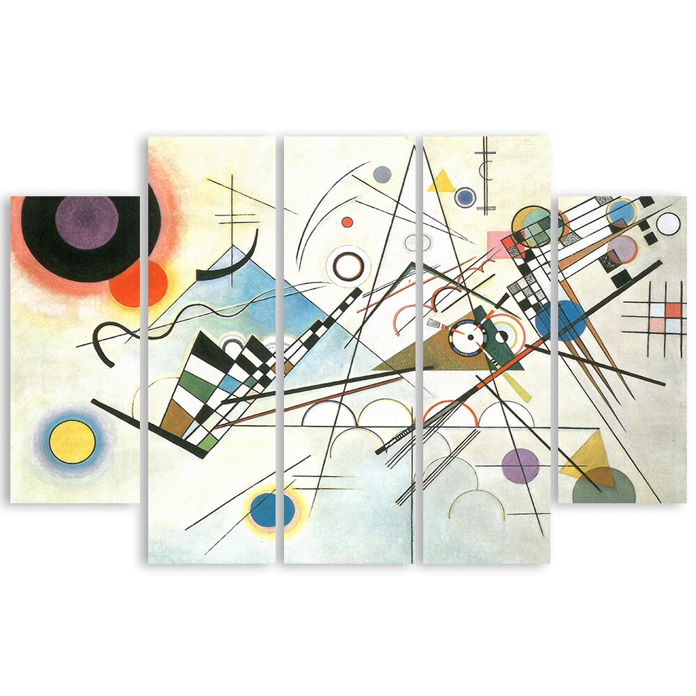 5-tlg. Leinwandbilder-Set Composition VIII von Wassily Kandinsky