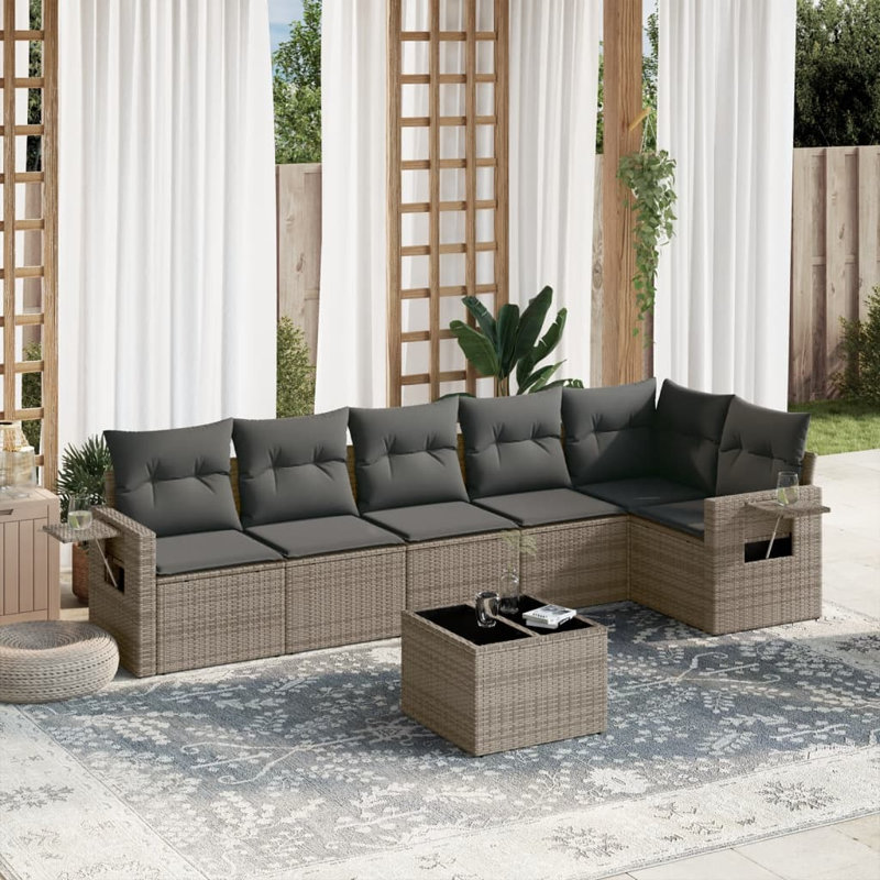Ensemble de canapé de jardin Vidaxl gris