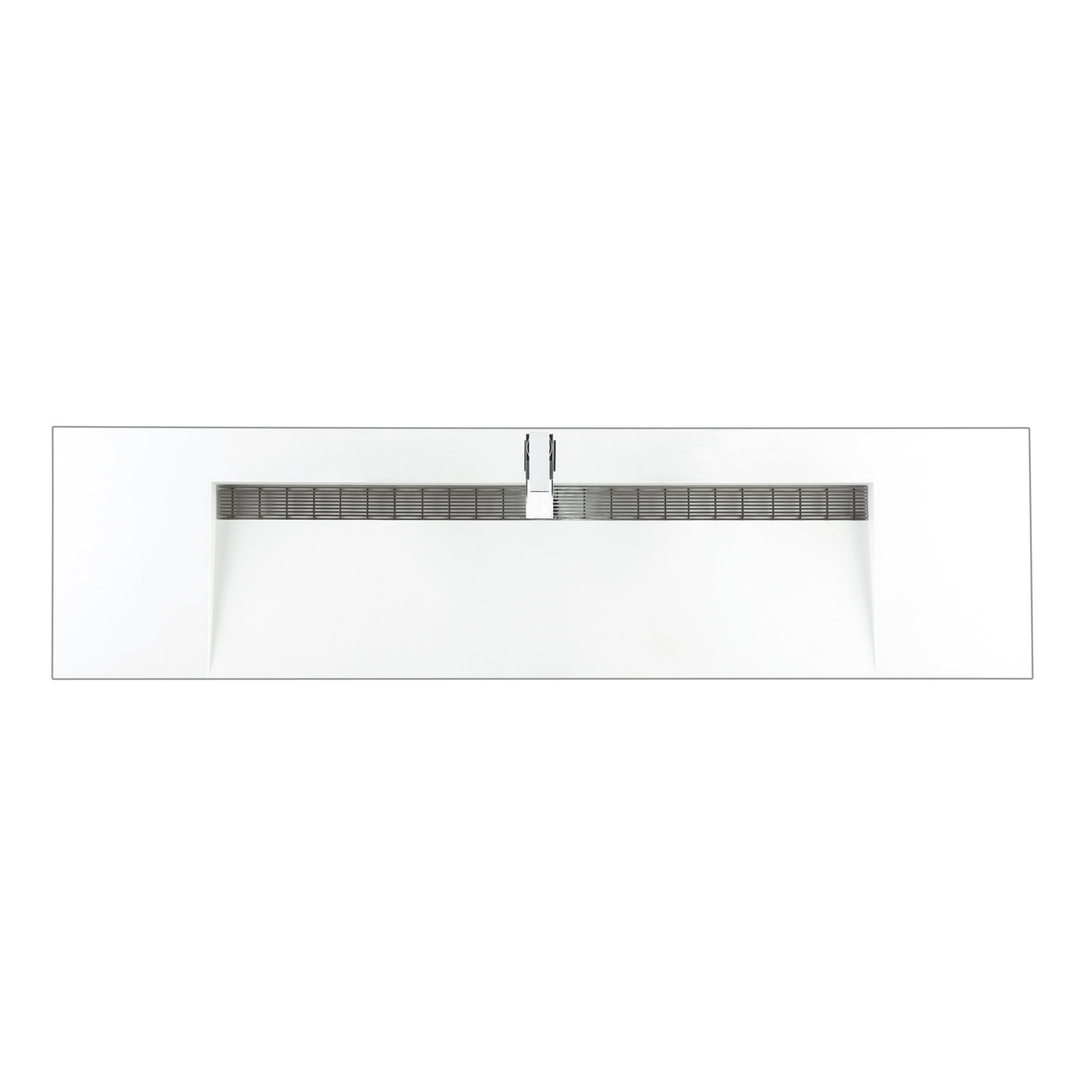 Sarin 72'' Single Bathroom Vanity, Glossy White, Mid Century Walnut