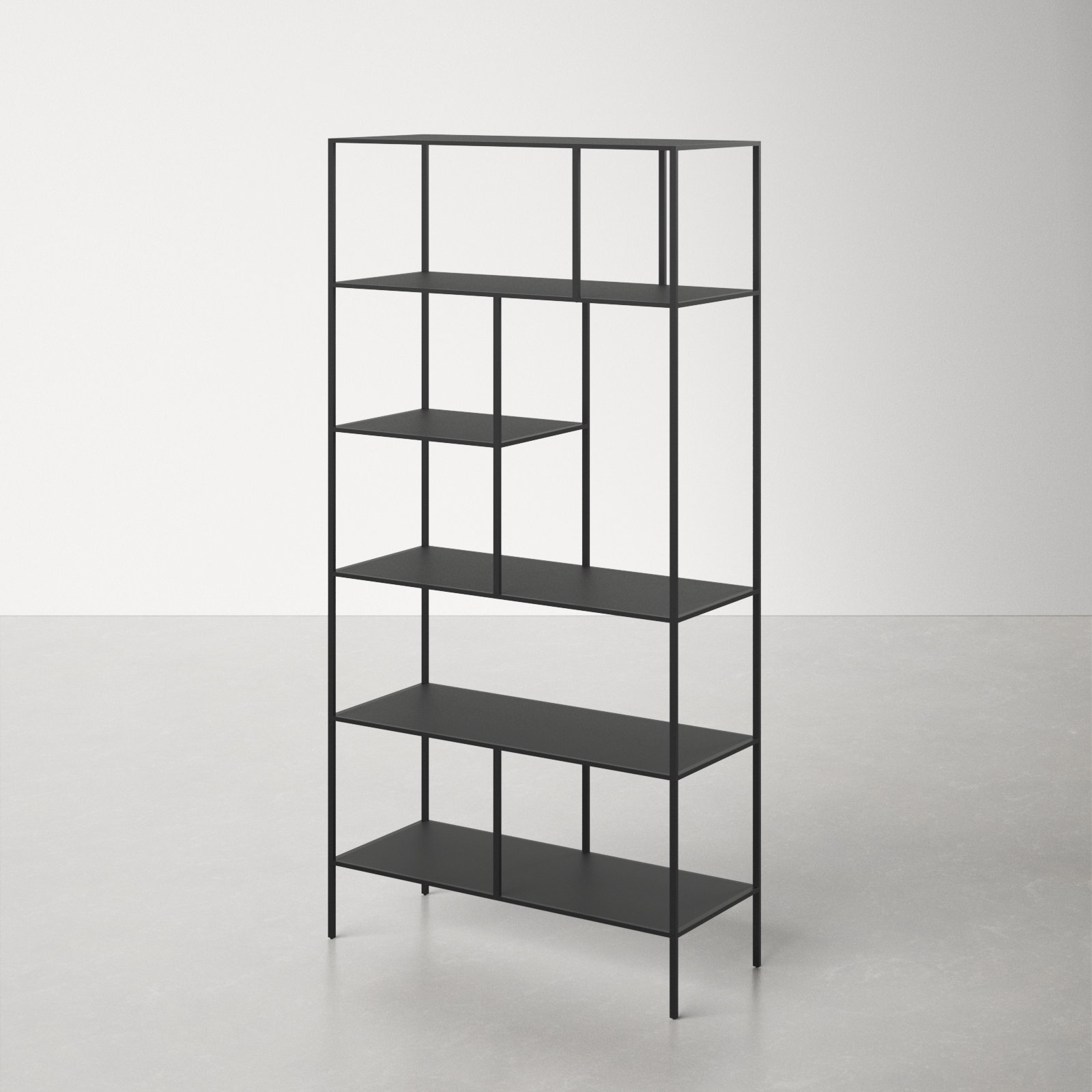 78 Modern Steel Etagere Bookshelf Display Shelving 6-Shelf in