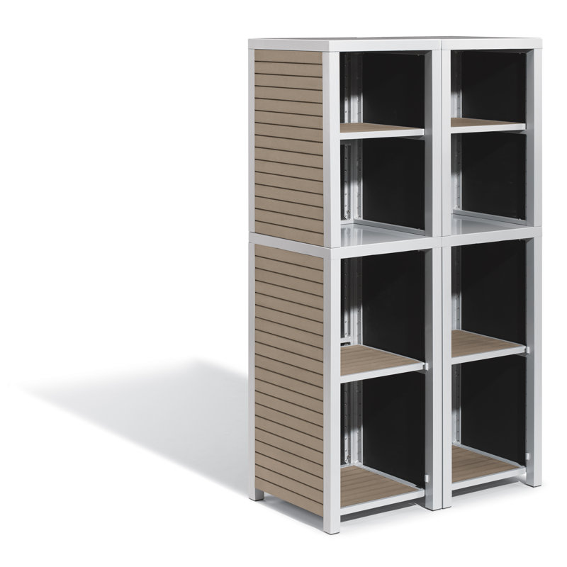 Travira 42.5 " W Plastic Shelving Unit, Tekwood Vintage