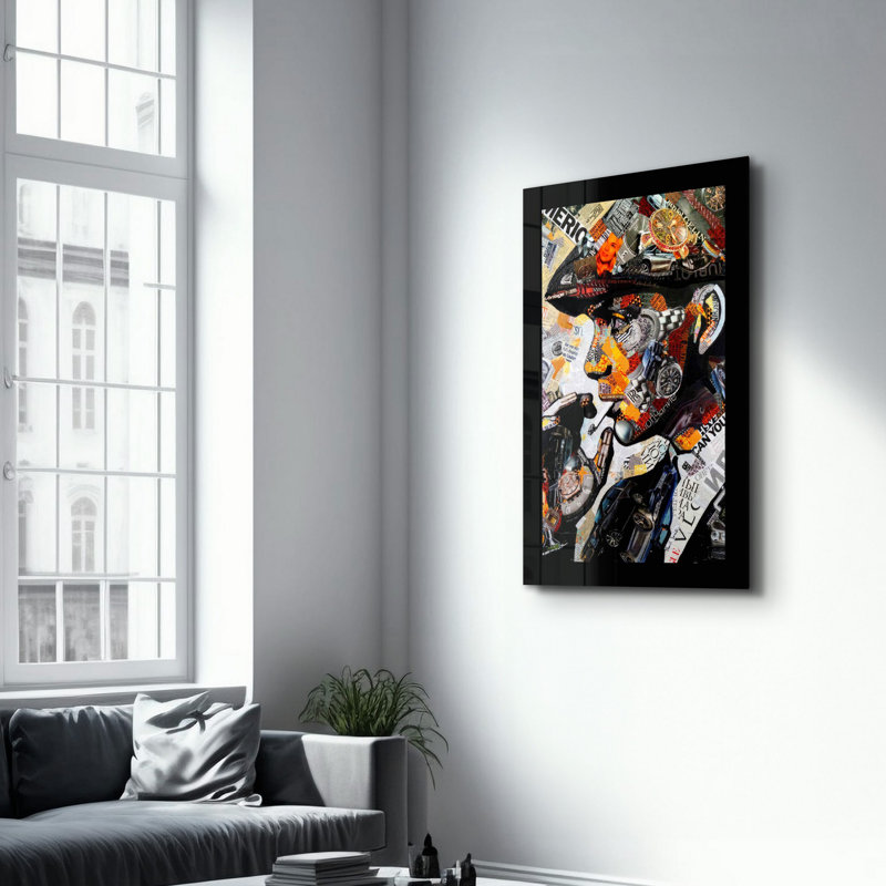 Peinture murale élégante en verre trempé 18,1 po x 28,3 po | 100% verre trempé, épaisseur: 0,16 pouce | Imprimé UV pour des couleurs éclatantes et une durabilité | Parfait pour la décoration intérieure et l'esthétique moderne