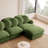 Chenille Loveseat Sofa with Deep Seating and Modular Flexibility