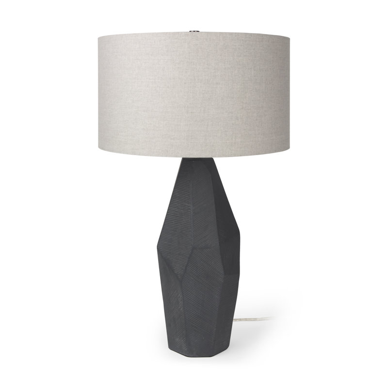 Minakchi Ceramic Table Lamp, Black