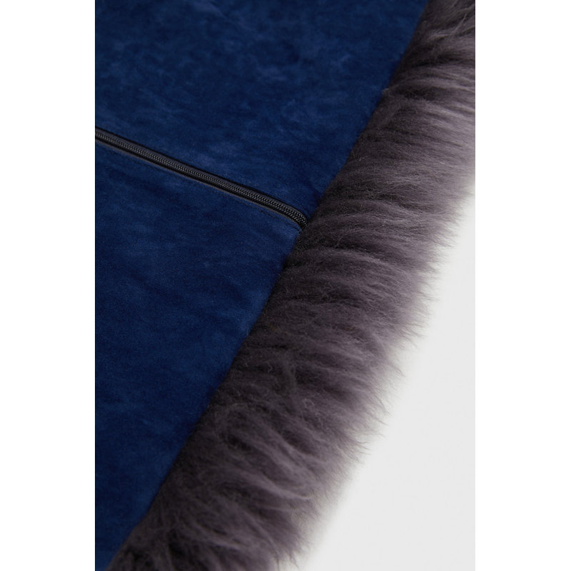 Teton Sheepskin Scatter Cushion Cover, Grey
