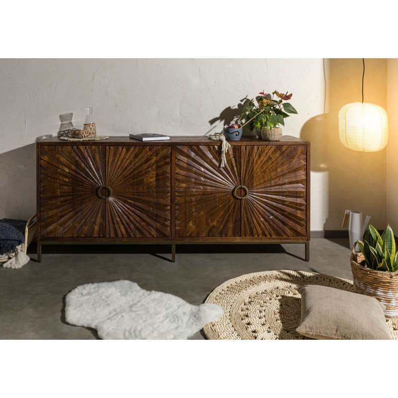 201 Cm Wide Mango Solid Wood Sideboard
