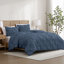 Ensemble d'édredon de 3 pièces en microfibre à nervures Swift Home - couleurs unies et motifs rayés - toutes saisons, durable, facile d'entretien-156299570-156299574