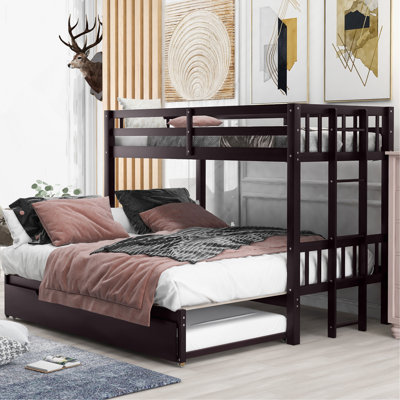 Twin Over Pull-Out Bunk Bed With Trundle