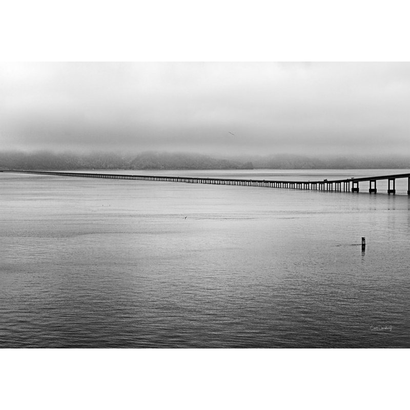 Bridge Over Water Print by Art Collector, 40" H x 60" W, Outdoor