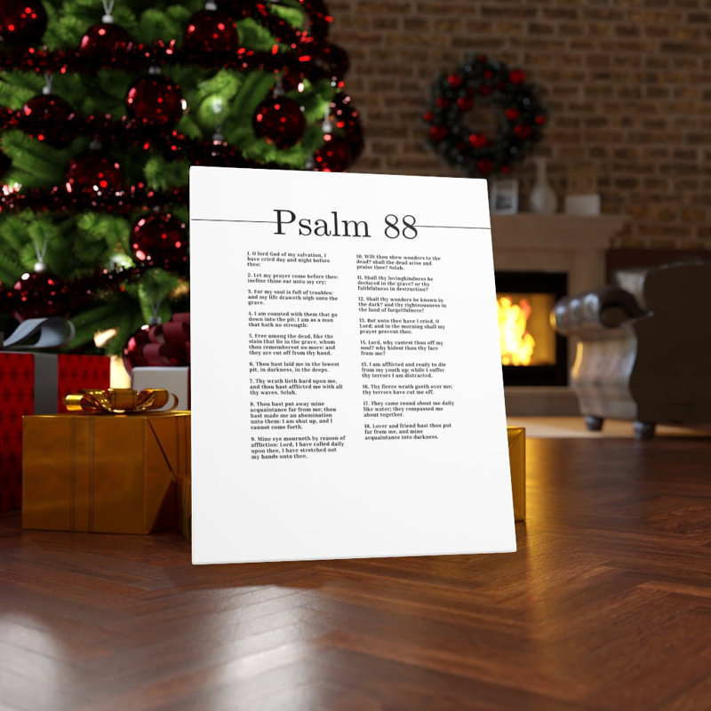 «O Lord, God of My Salvation Psalm 88 Christian Wall Art Bible Verse Print» prêt à être accroché