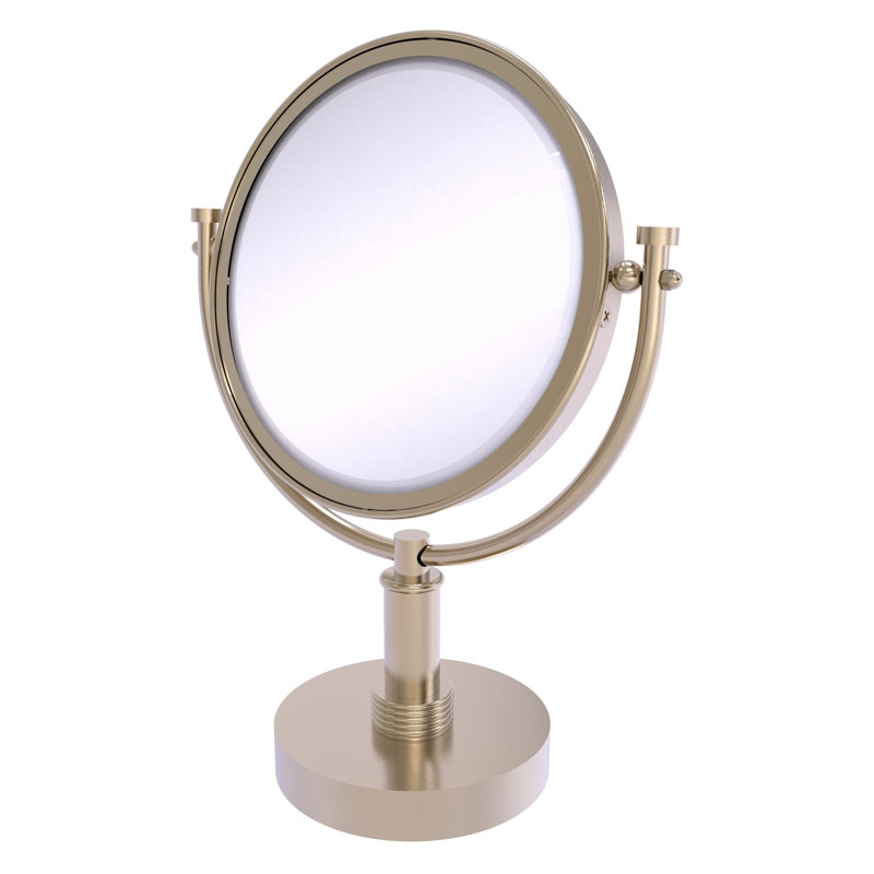 Miroir grossissant moderne et contemporain, Étain antique, 3X