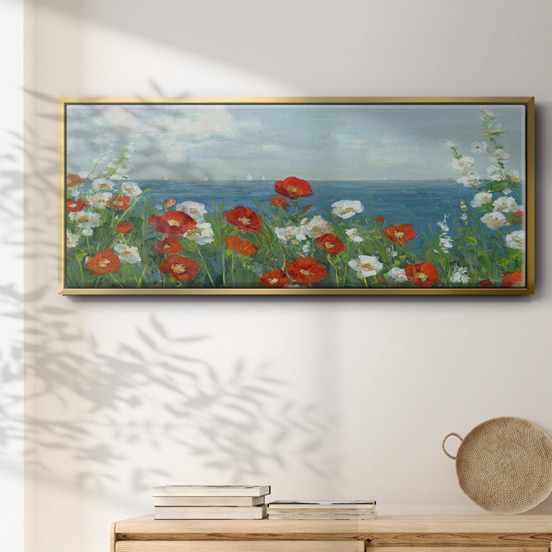 Through the Flowers- Framed Canvas, 20" H x 50" W
