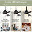 Ventilateur de plafond d'intérieur à DEL 52 po avec pales brunes intégrées Osie (3 pales)-996317954-996317952