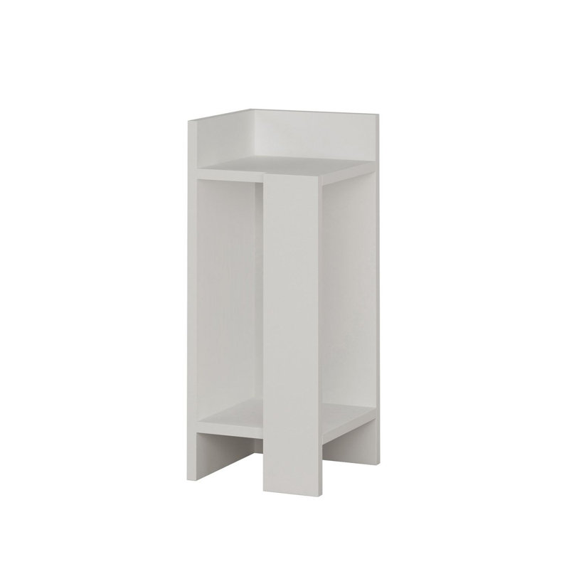 Lochlan Bedside Table, Left Orientation, White