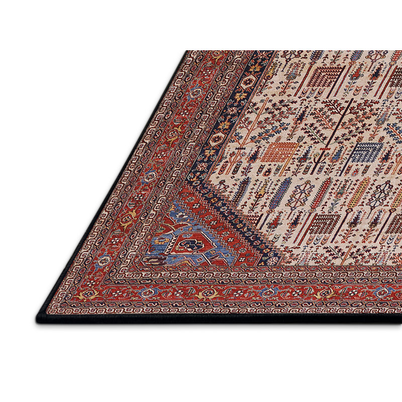 Tapis brun / bleu / noir, Rectangle 8 pi x 10 pi