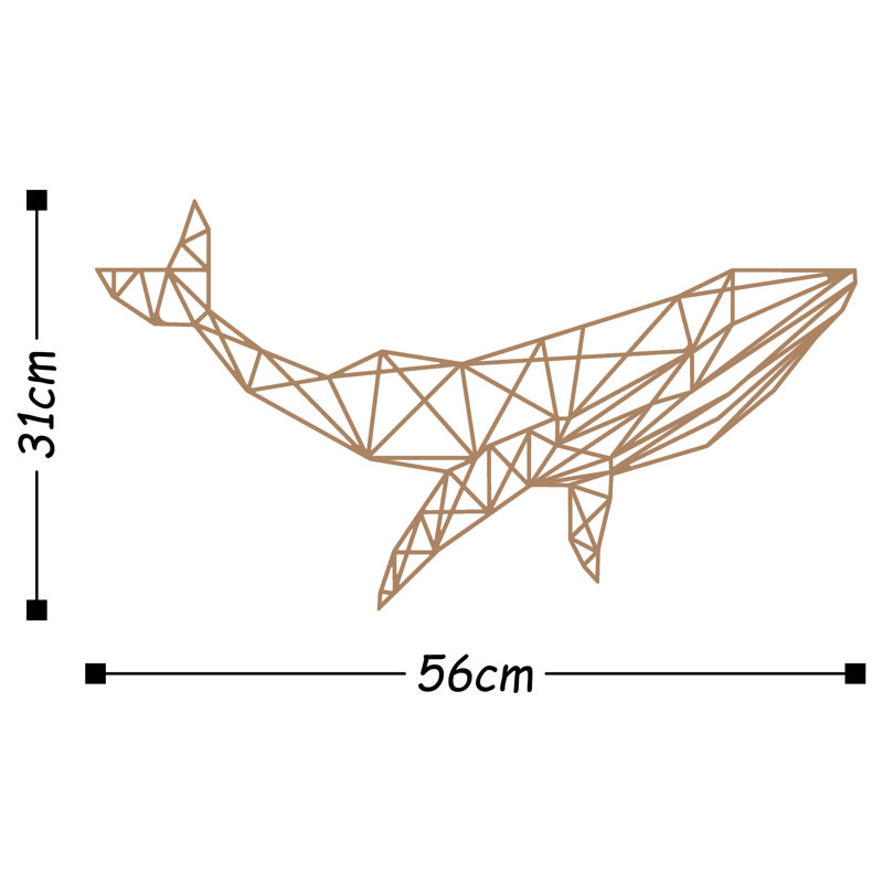 Elegant Copper Decorative Metal Wall Accessory, 22.0 x 12.2 inches | 100% Metal Construction, Thickness: 0.06 inches | Easy Wall Mount Design, Perfect for Home Decor, Living Room & Office Enhancement