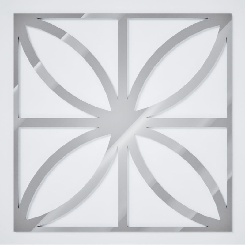 Panneaux muraux décoratifs en acrylique Swansea, grand, l 23 3/8 po x H 23 3/8 po x T 1/8 po, gris, Gris