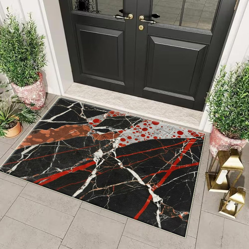 Abstract Marbled Area Rug, Soft And Lightweight, Suitable For All Seasons, Easy To Maintain And Easy To Clean, Machine Washable Carpet Floor Mat, Suitable For Living Room, Bedroom, Hallway, Balcony, Office, Room Decor, Home Decor, Outdoor Decor