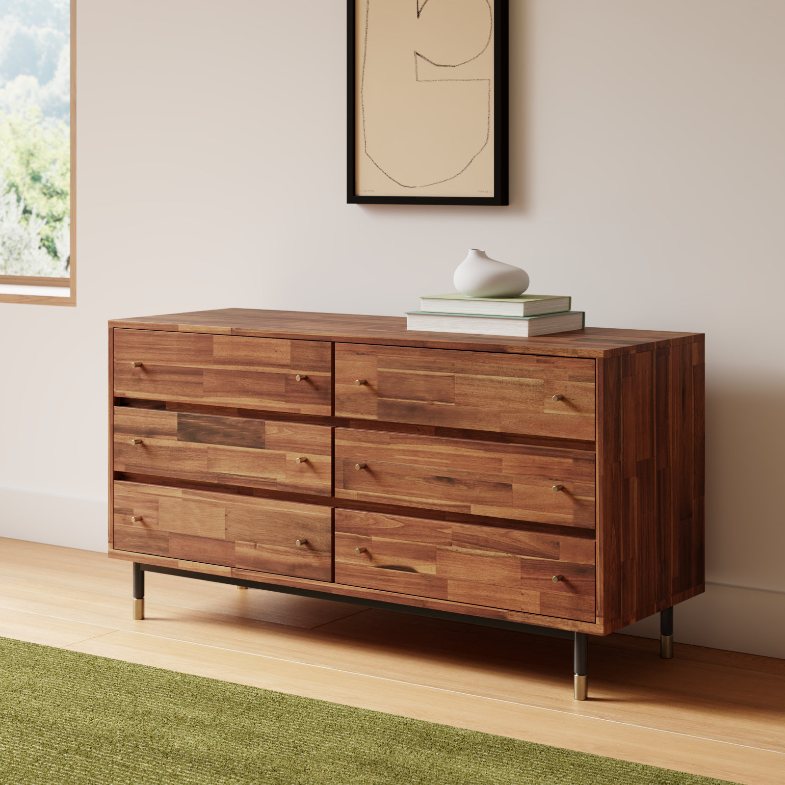 Dakota 55" Acacia Double Dresser