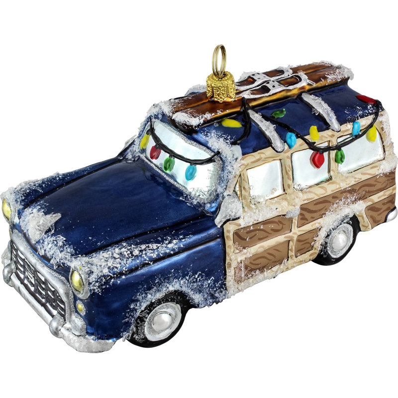 Woody Car with Skies