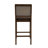 25'' Upholstered Bar & Counter Stool With Solid Wood Legs And Footrest And Rattan Backrest For Kitchen Island, Coffee Bar