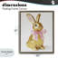 Lapin de Pâques doré avec cadre flottant à ruban, design par The Prints Vibe-1518989642-1518989643