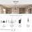 Reines 6-Light Matte Black Linear Chandelier-127380279