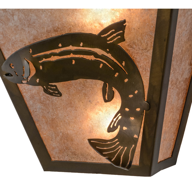 Rustic Lodge Flush Mounted Sconce