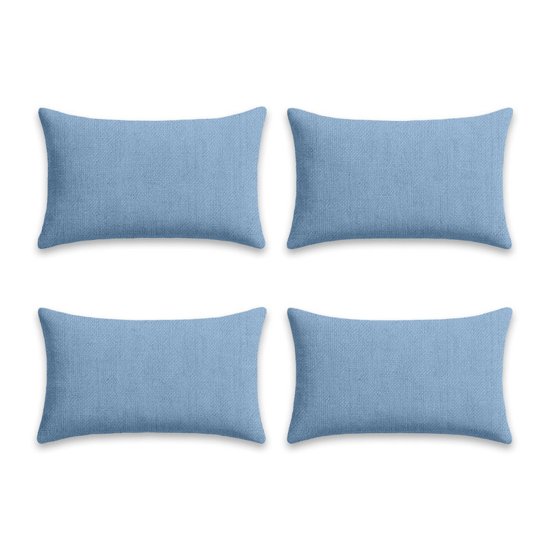 Ensemble de coussins décoratifs rectangulaires 4 po x 12 po x 20 po avec insert, tissu résistant à l'eau et aux rayons UV