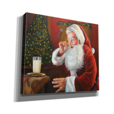«Santa Milk And Cookies» par David Lindsley, art mural sur toile