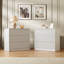 Ensemble de chambre à coucher 3 pièces, commode 5 tiroirs et table de chevet 3 tiroirs-1619877250