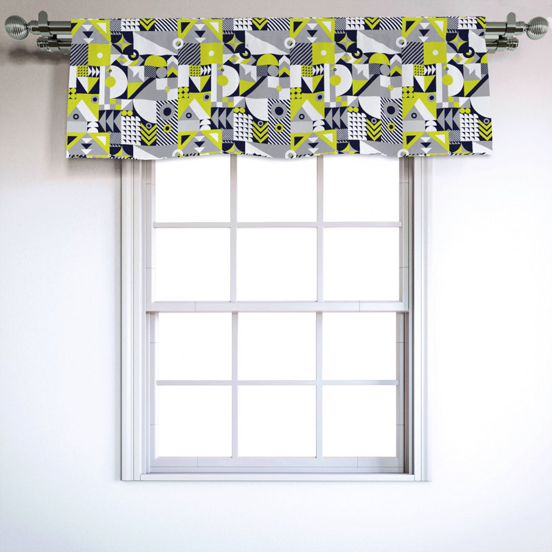 Sateen Patchwork Ruffled Window Valance
