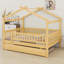 Lit en bois avec couchette