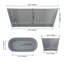  59'' x 29'' Freestanding Terrazzo Tub Soaking Solid Surface Bathtub-112397830