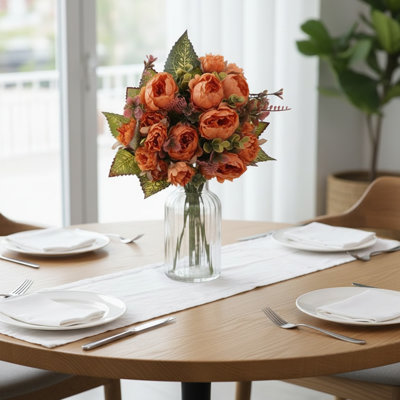 1 pièce Bouquet de fleurs de pivoines artificielles 30 cm Pe Fleurs de pivoine en soie de luxe