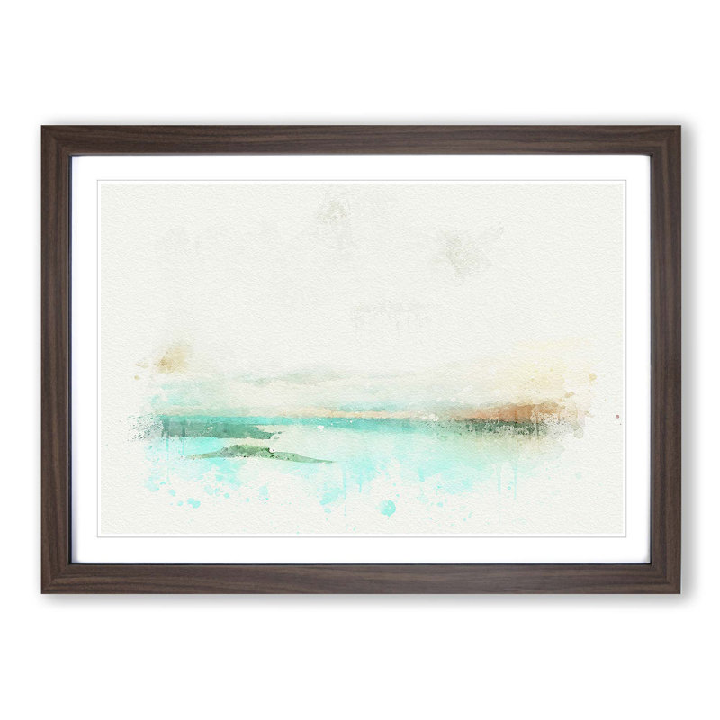 Aerial View of the Netherlands in Abstract - Picture Frame Graphic Art Print, 36cm H x 48cm W x 2cm D, Walnut Framed