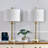  28.5" Modern Transitional Marble Table Lamp with USB and Type-C Ports Tall Dining Lamp for Bedroom Living Room-1742909641