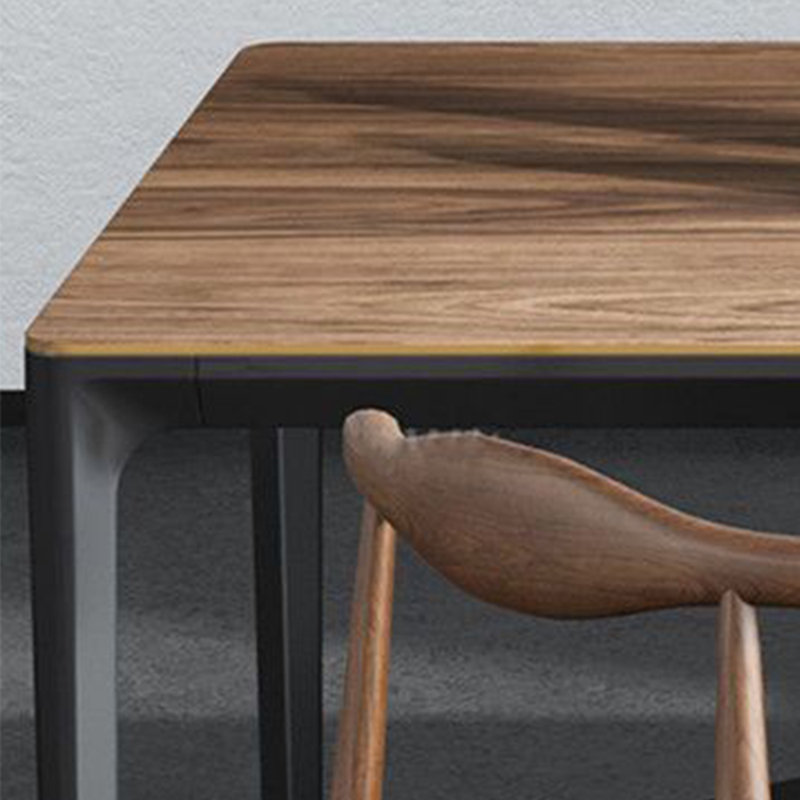 Table de salle à manger en bois massif, H 29,53 po x L 55,12 po x l 31,5 po