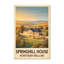 Springhill House, Northern Ireland - Romantic Country House Travel Poster. Giclee Print On Wrapped Canvas. Wall Art, Home Decor - Castles & Palaces, Northern Ireland - Wrapped Canvas Print-1190027400