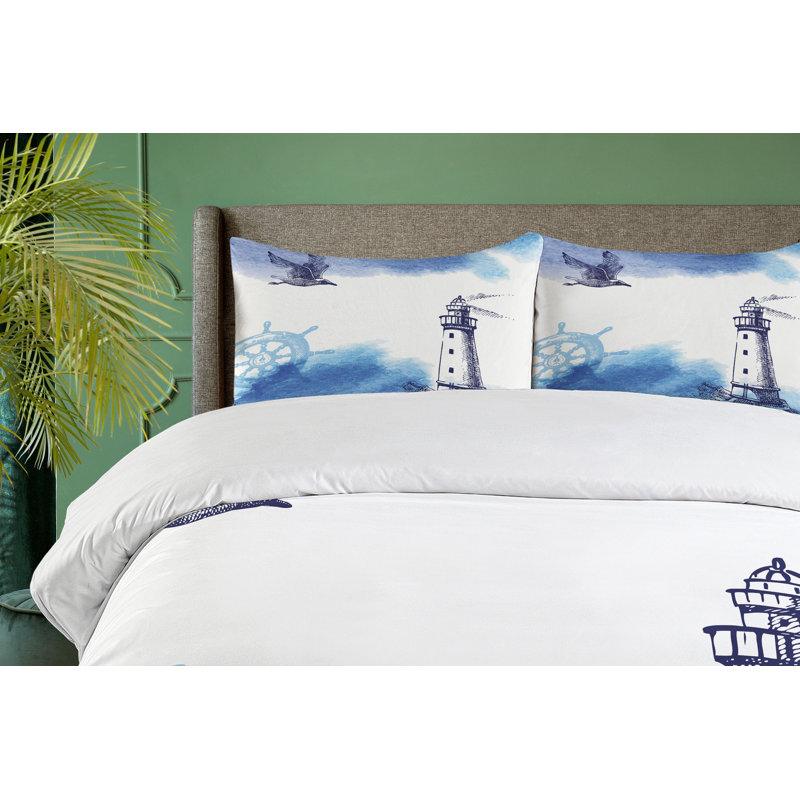 Farmhouse Coastal Duvet Cover, King