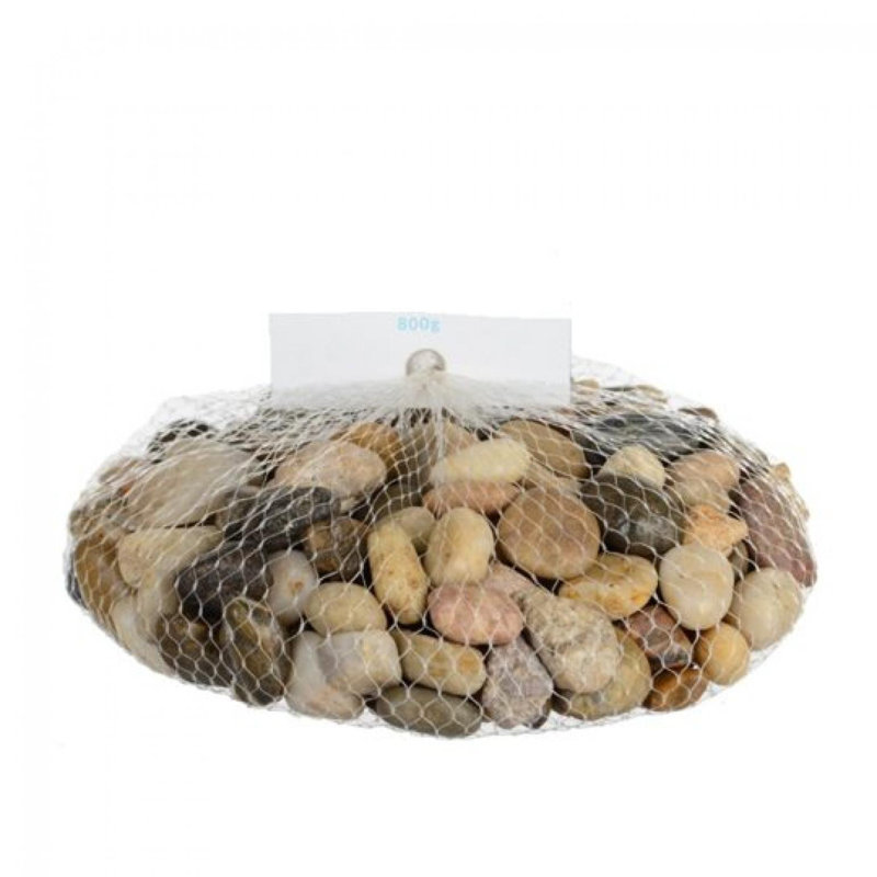 Assortiment de remplisseurs de vase Mini River Rocks blancs, bruns et noirs