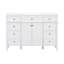 Meuble-lavabo de salle de bain de 122 cm avec lavabo, meuble-lavabo blanc autoportant avec 6 tiroirs et 2 portes, ensemble de vanité moderne en MDF-1319888340