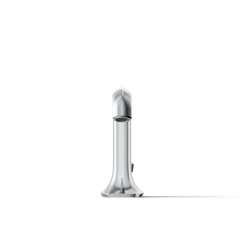 Occasion Sink with Straight Design Single Hole Bathroom Faucet with Drain Assembly, Polished Chrome