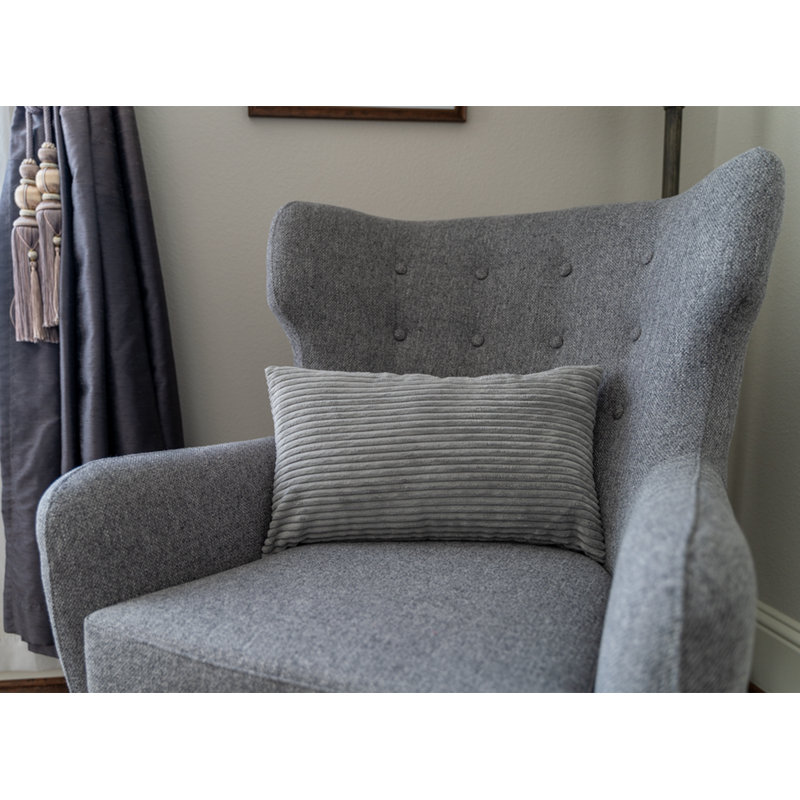  Ensemble de 2 coussins décoratifs avec insertions - Ensemble complet de coussins décoratifs 12 po x 20 po, Gris