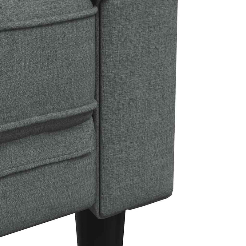 Canapé Chesterfield Winston Porter 2 places en tissu gris foncé, H 29,3 po x l 79,3 po x P 29,3 po, 3