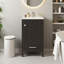 Petit meuble-lavabo simple avec comptoir en céramique, tiroir et porte à fermeture en douceur-118567456-118567455