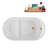 48" Streamline Soaking Freestanding Tub and Tray With Internal Drain-102290897