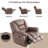 Claycomo 40.9'' Wide Modern and Overstuffed Soft Oversize Glider and Swivel Manual Recliner-789715437